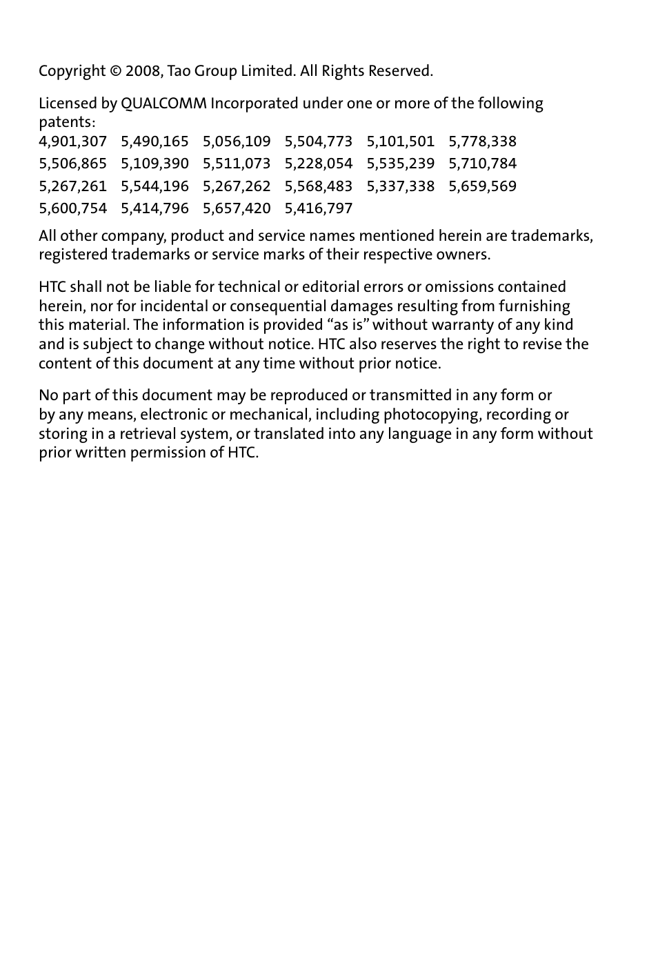 HTC Dash User Manual | Page 3 / 158