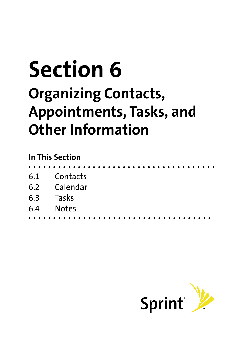 Section 6 | HTC Dash User Manual | Page 63 / 158