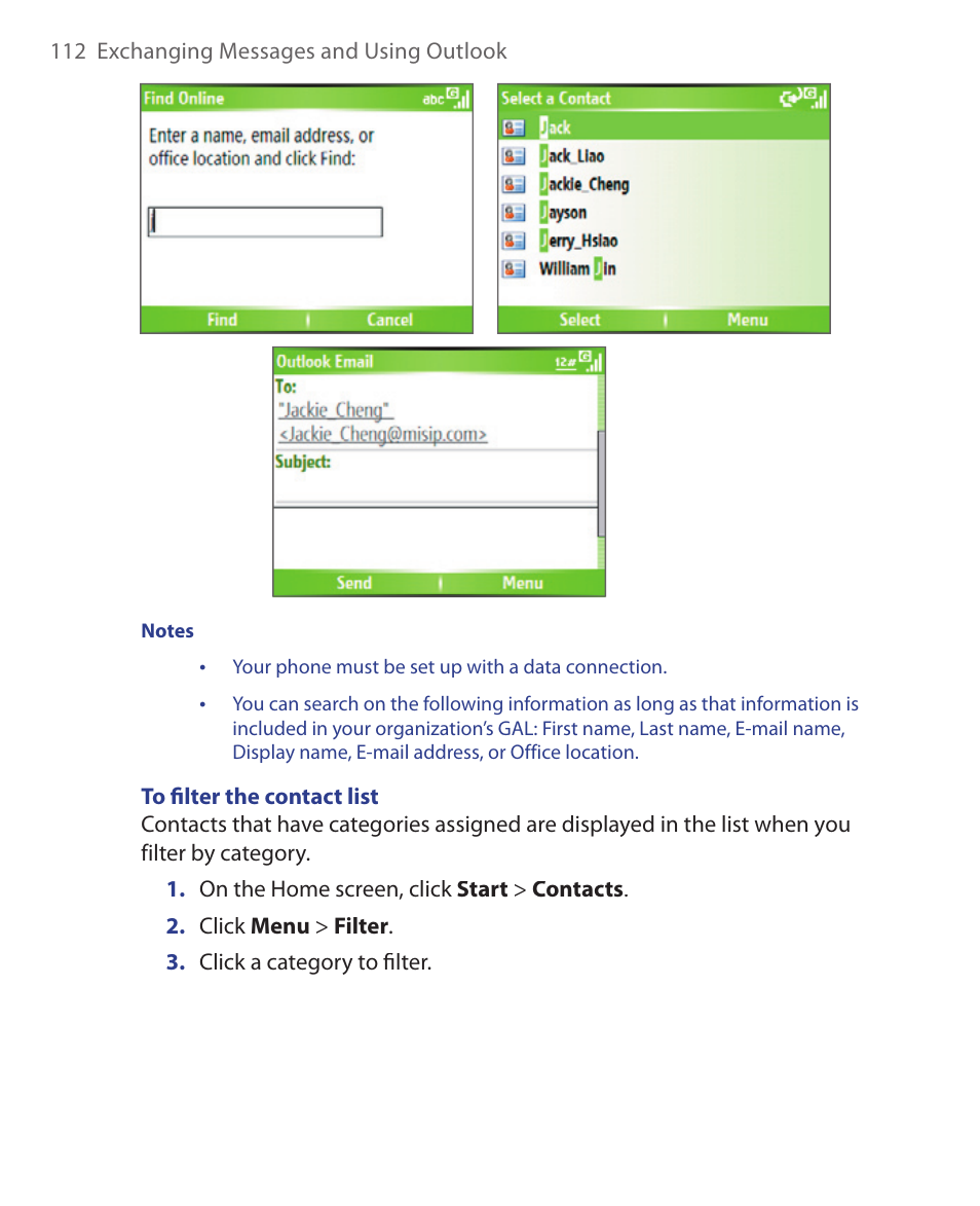 HTC S621 User Manual | Page 112 / 172