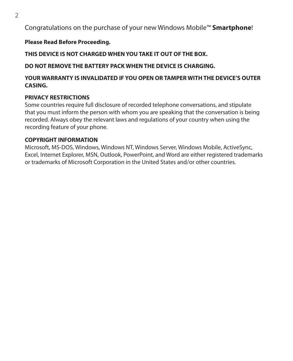 HTC S621 User Manual | Page 2 / 172