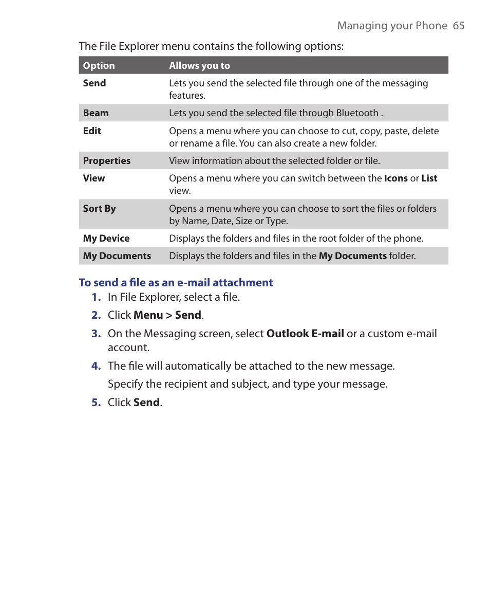 HTC S621 User Manual | Page 65 / 172