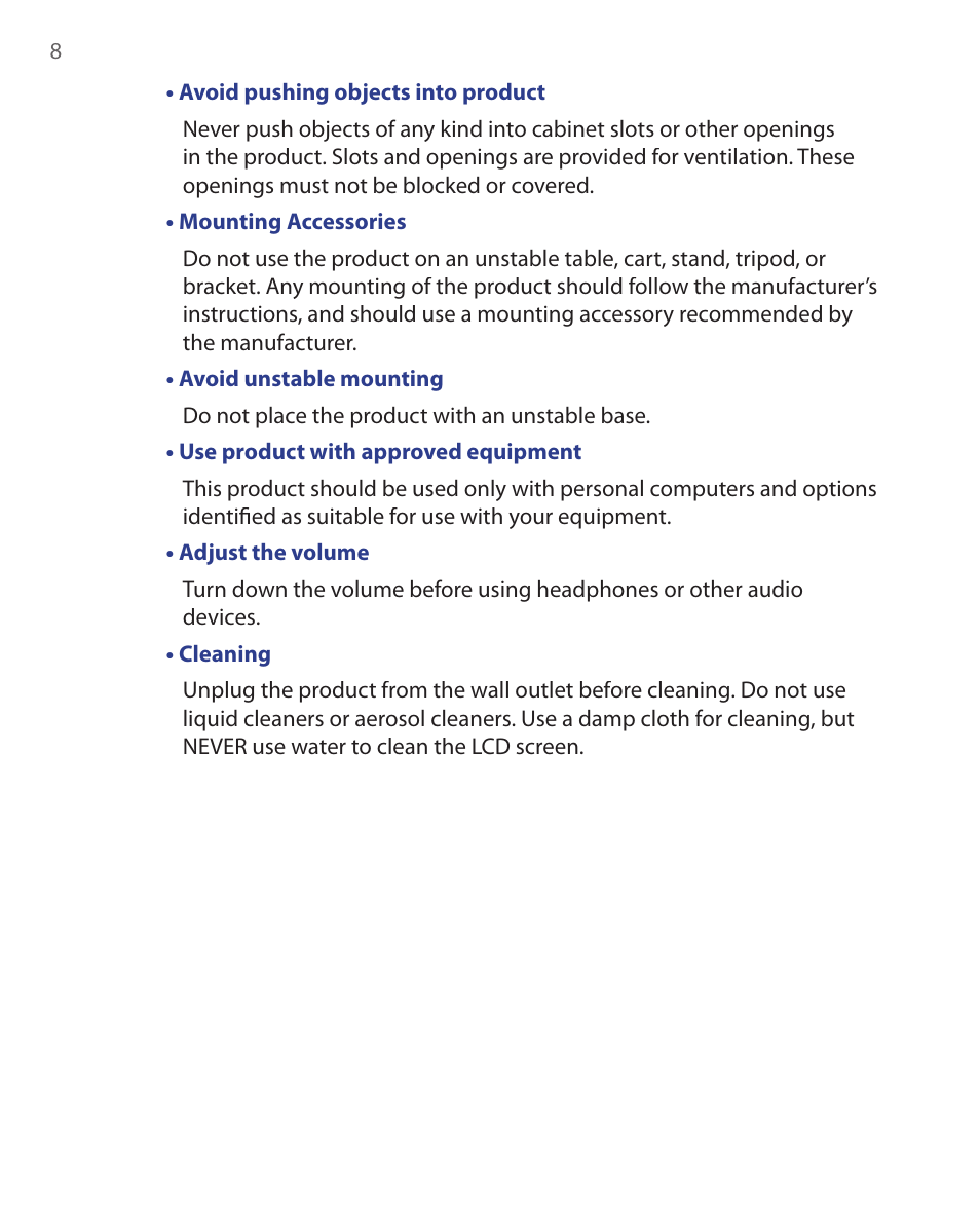 HTC S621 User Manual | Page 8 / 172