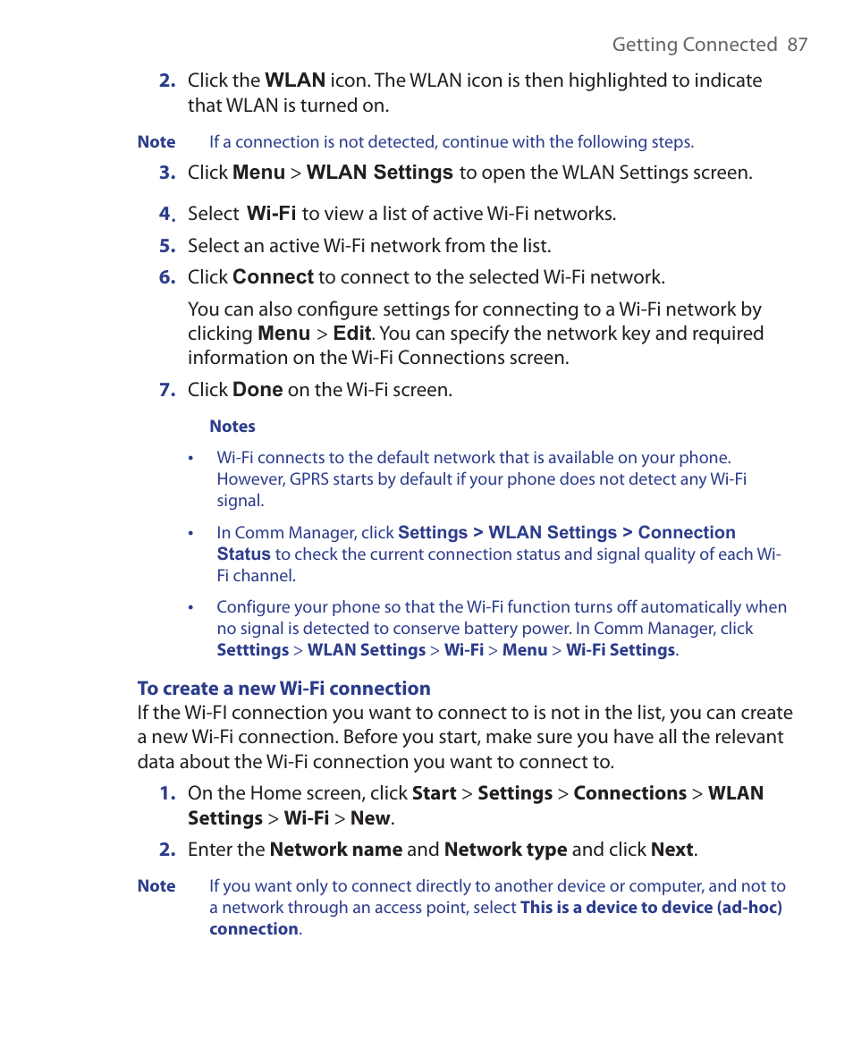 HTC S621 User Manual | Page 87 / 172