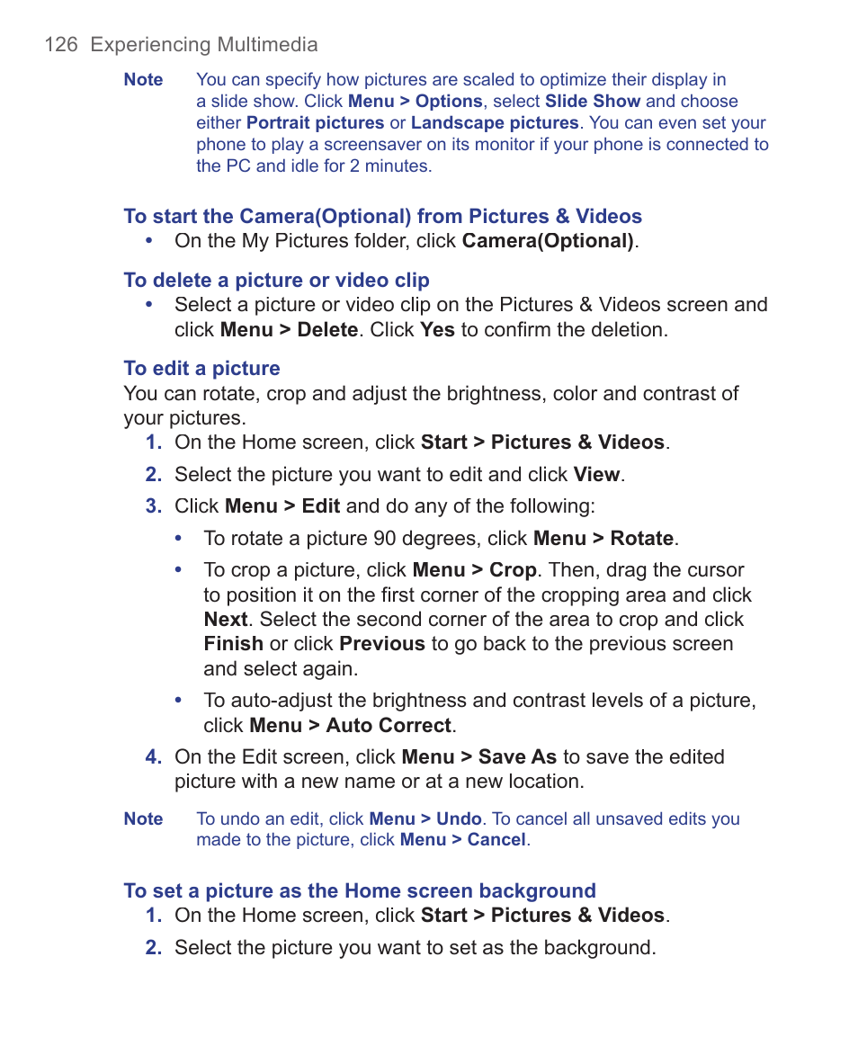HTC 3125 User Manual | Page 126 / 169