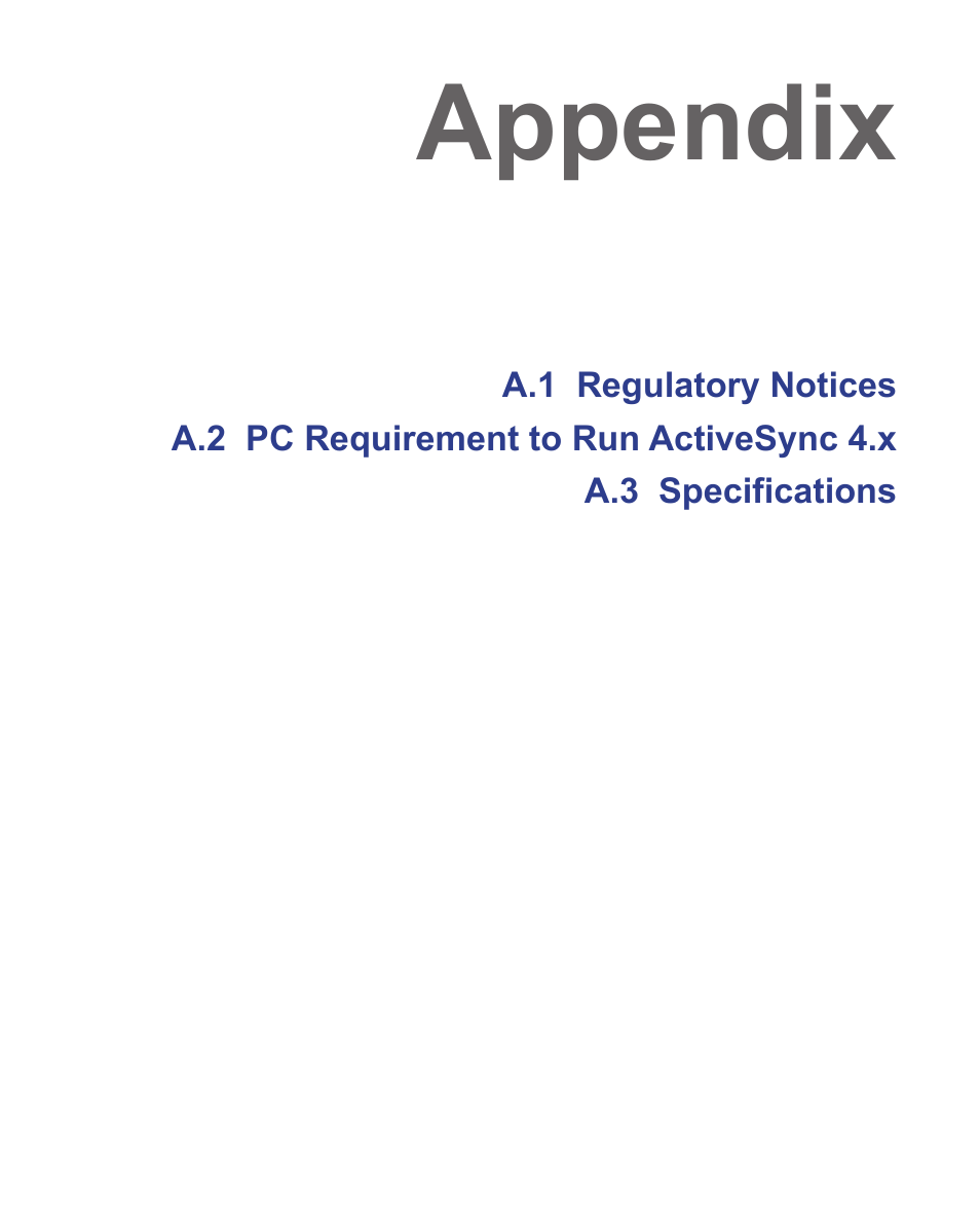 Appendix | HTC 3125 User Manual | Page 150 / 169