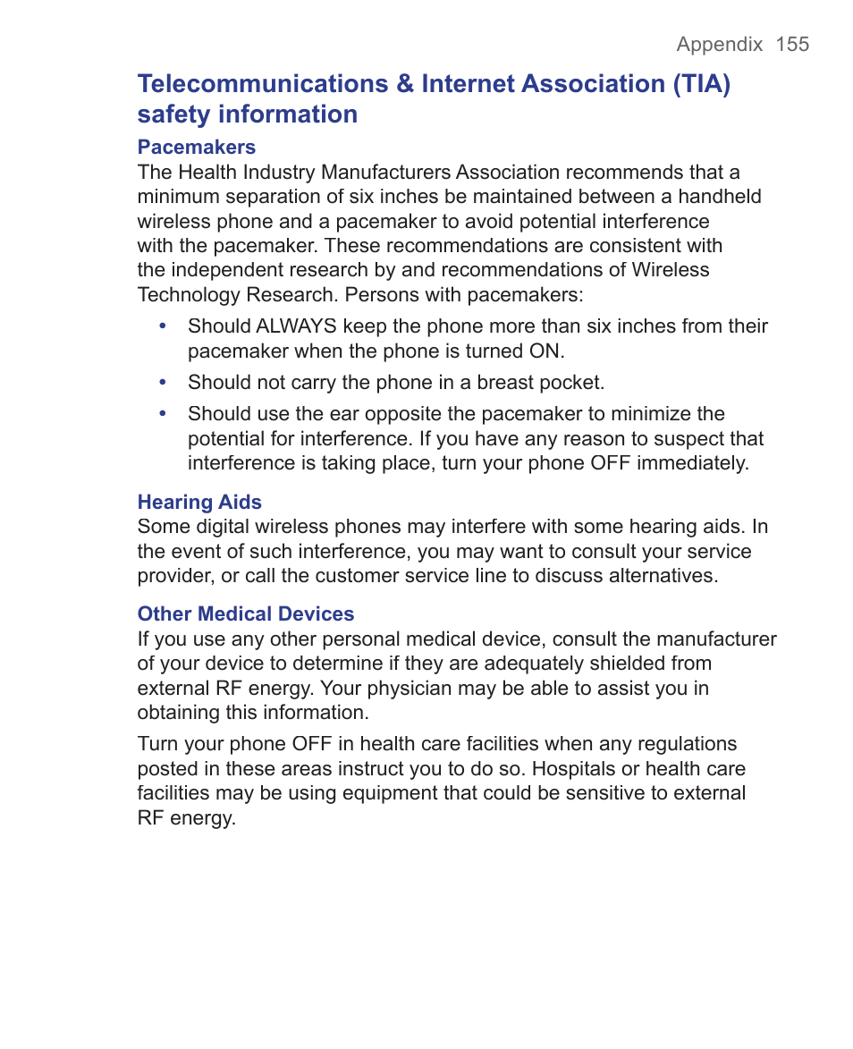 HTC 3125 User Manual | Page 155 / 169