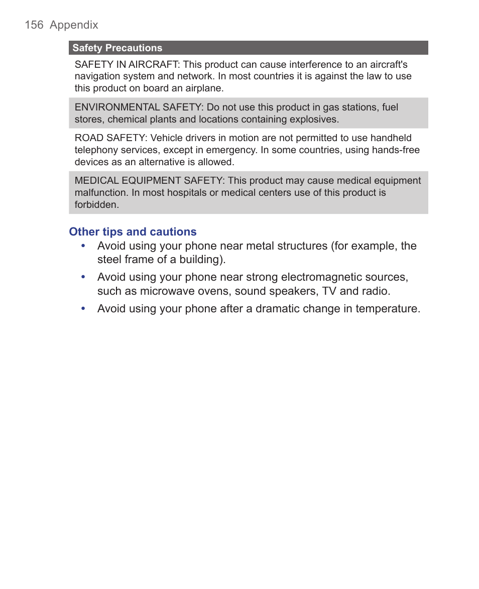 HTC 3125 User Manual | Page 156 / 169