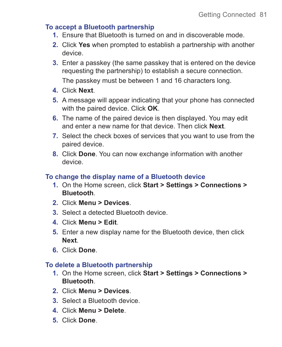 HTC 3125 User Manual | Page 81 / 169