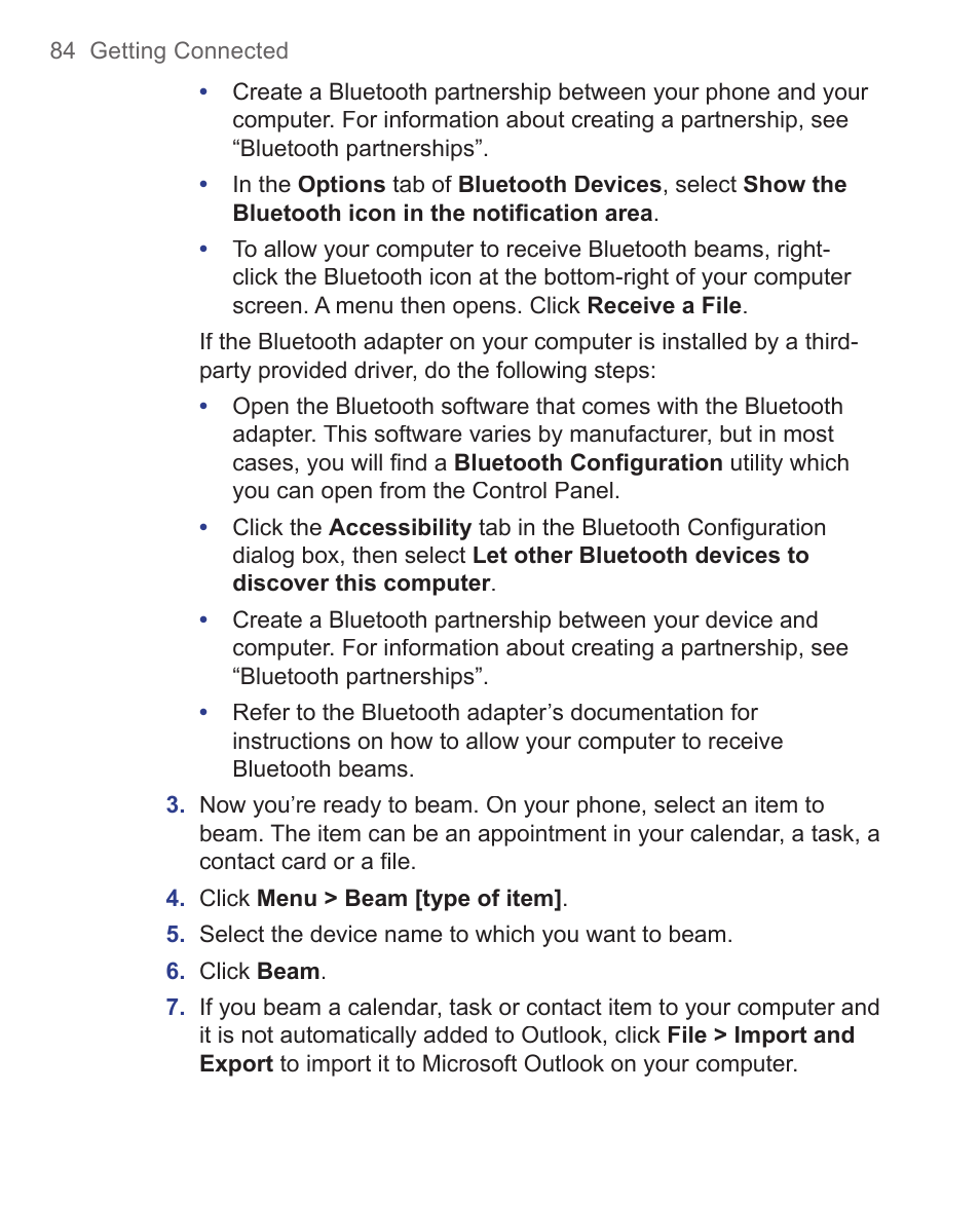 HTC 3125 User Manual | Page 84 / 169