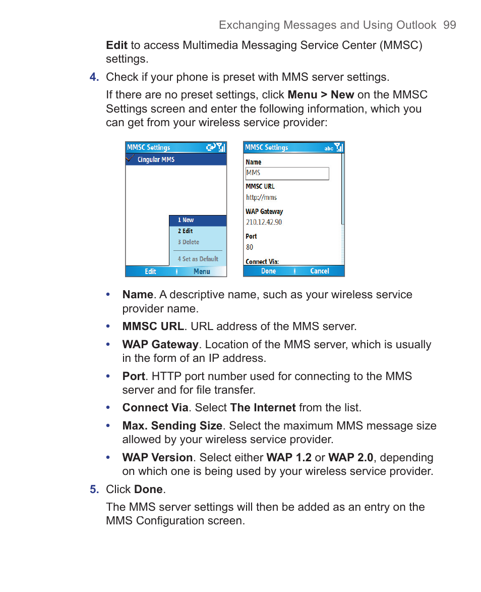 HTC 3125 User Manual | Page 99 / 169