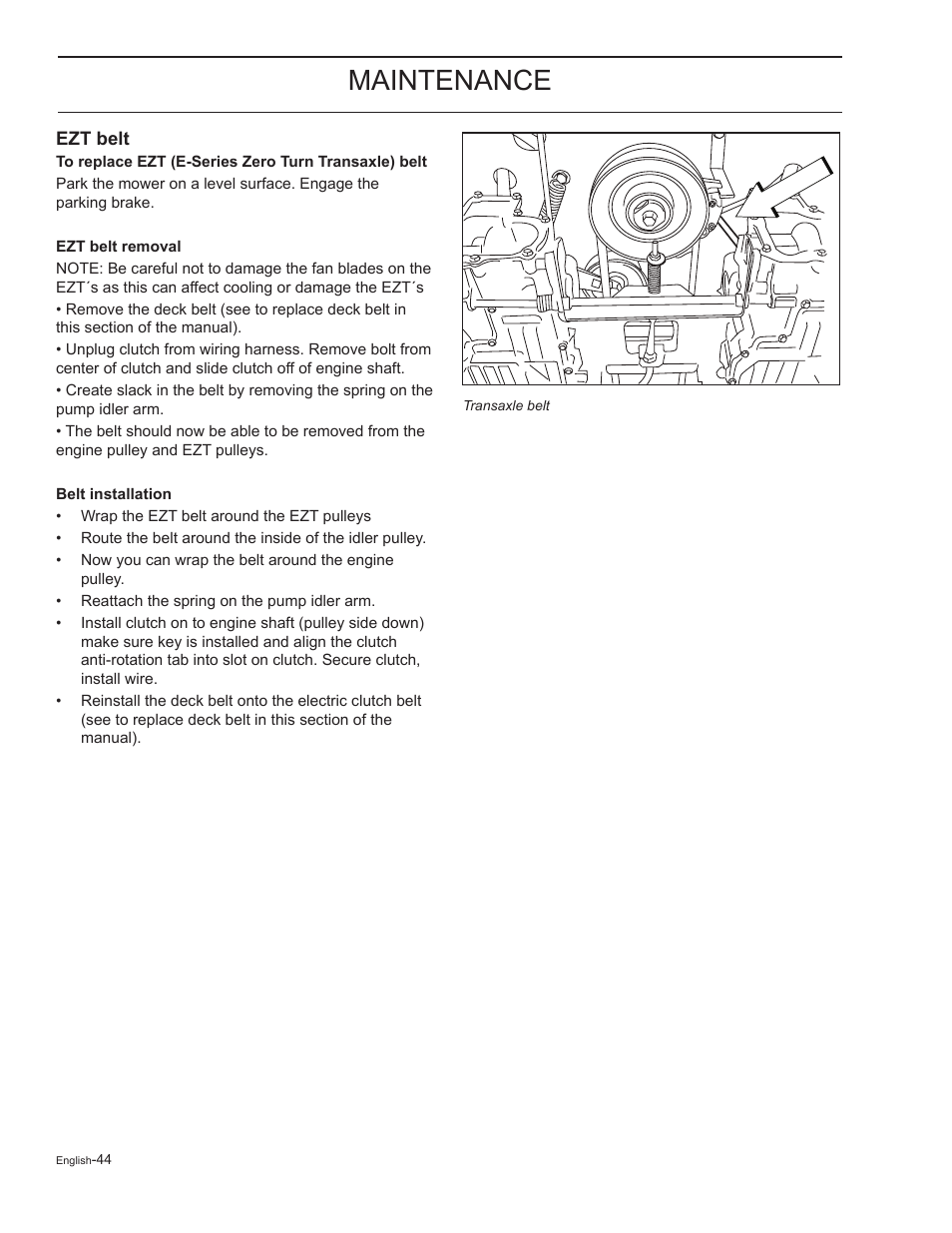 Ezt belt, Maintenance | HTC Z5426 User Manual | Page 44 / 76