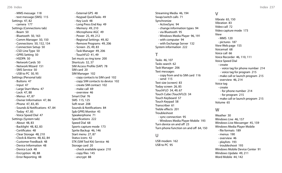 HTC Touch HS S00 User Manual | Page 134 / 135