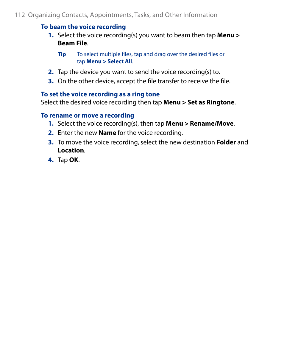 HTC Touch HS S00 User Manual | Page 63 / 135