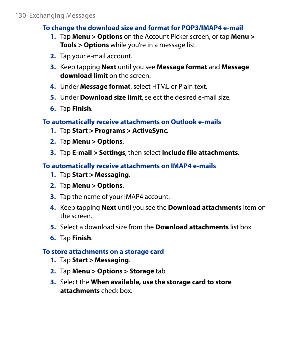 HTC Touch HS S00 User Manual | Page 73 / 135