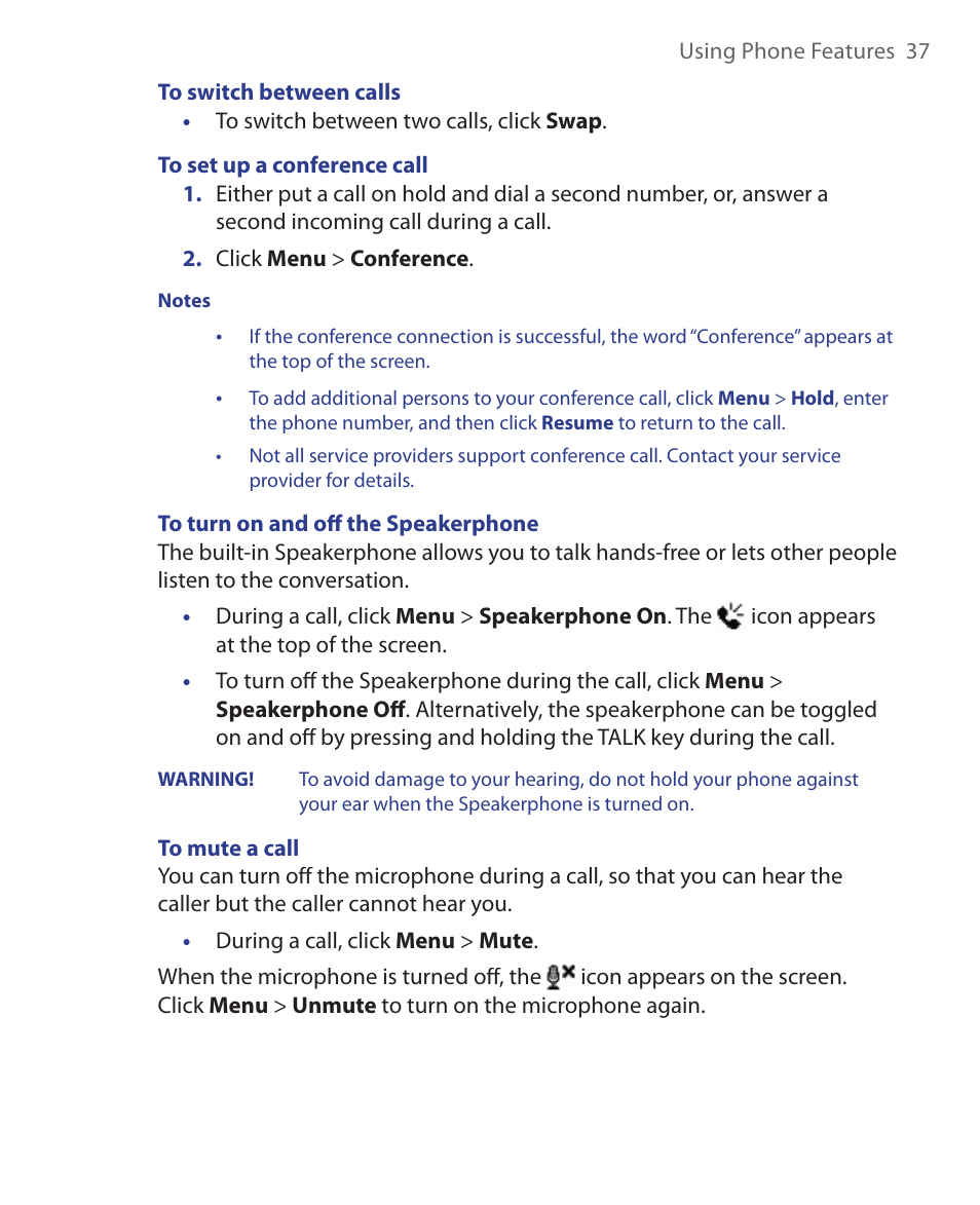 HTC EMC220 User Manual | Page 37 / 172