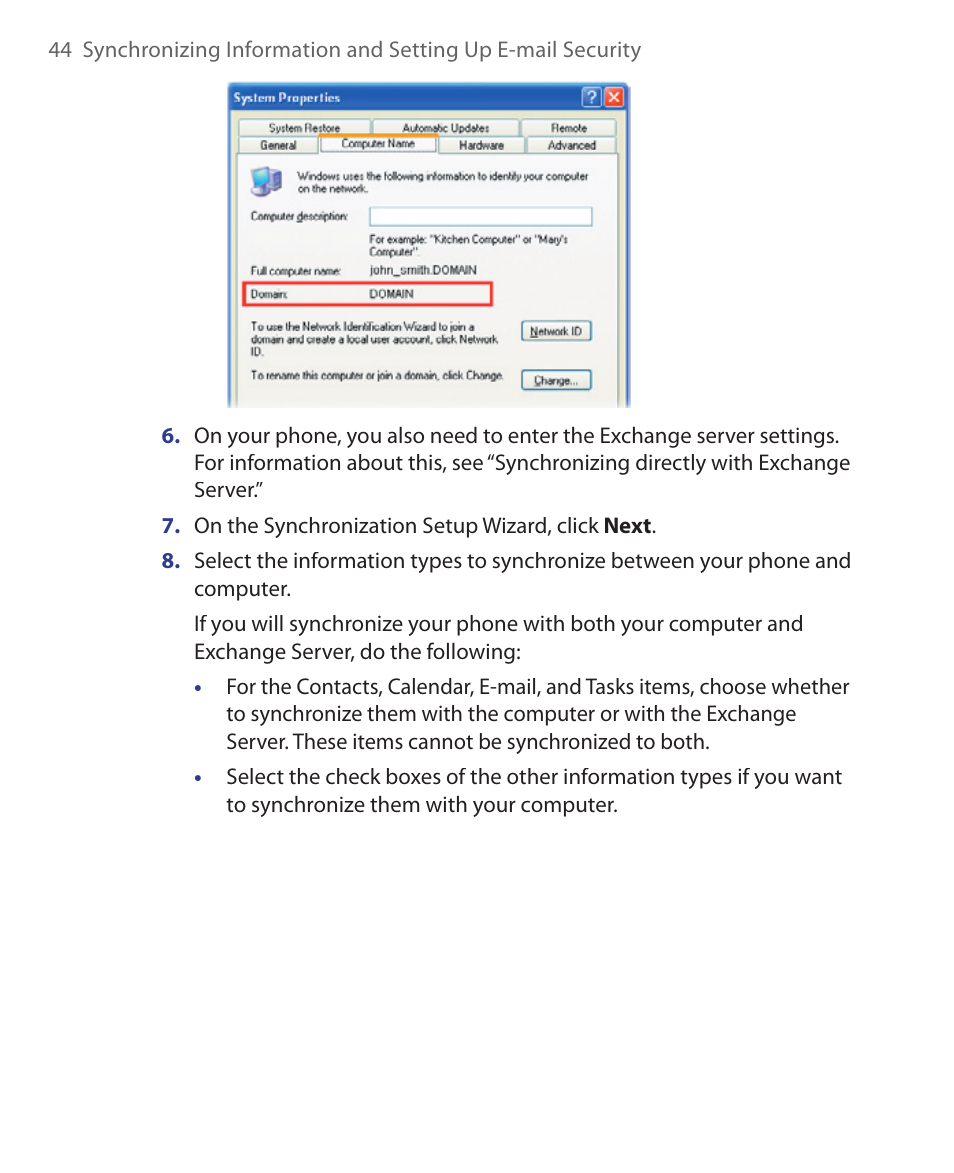 HTC EMC220 User Manual | Page 44 / 172