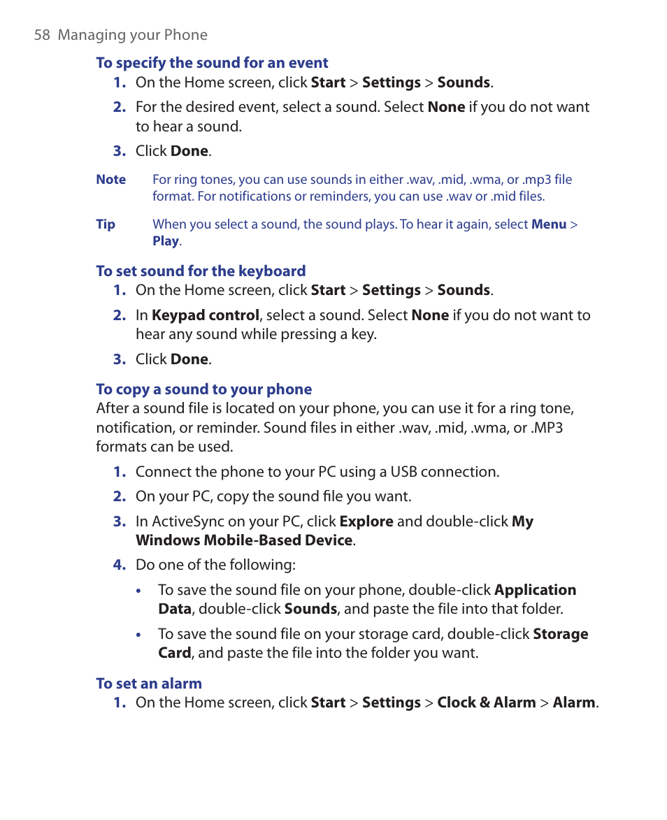 HTC EMC220 User Manual | Page 58 / 172
