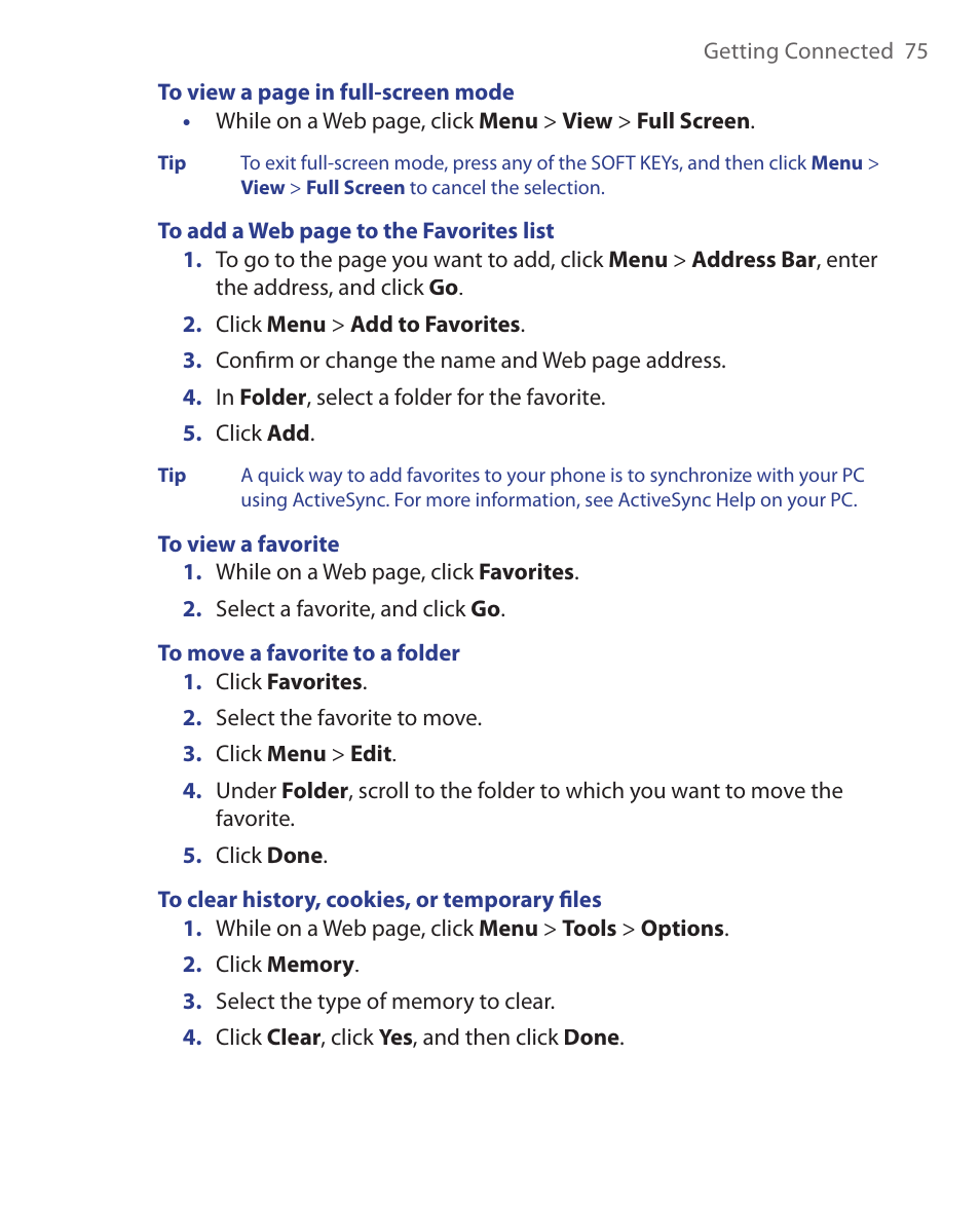 HTC EMC220 User Manual | Page 75 / 172