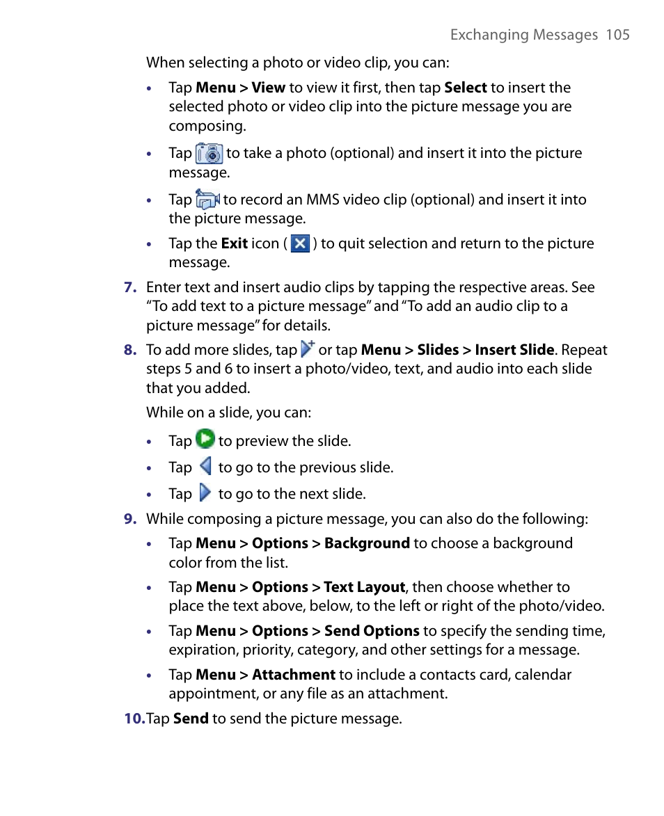 HTC Tilt 8900 User Manual | Page 105 / 240