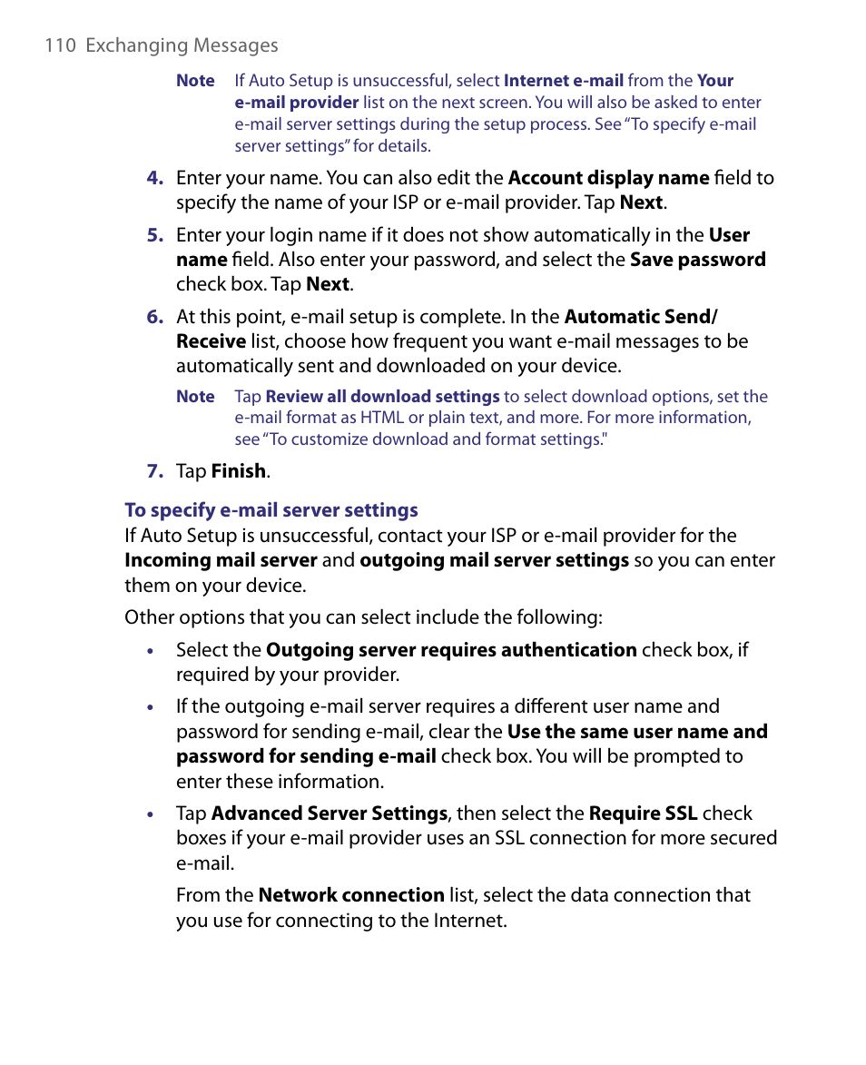 HTC Tilt 8900 User Manual | Page 110 / 240