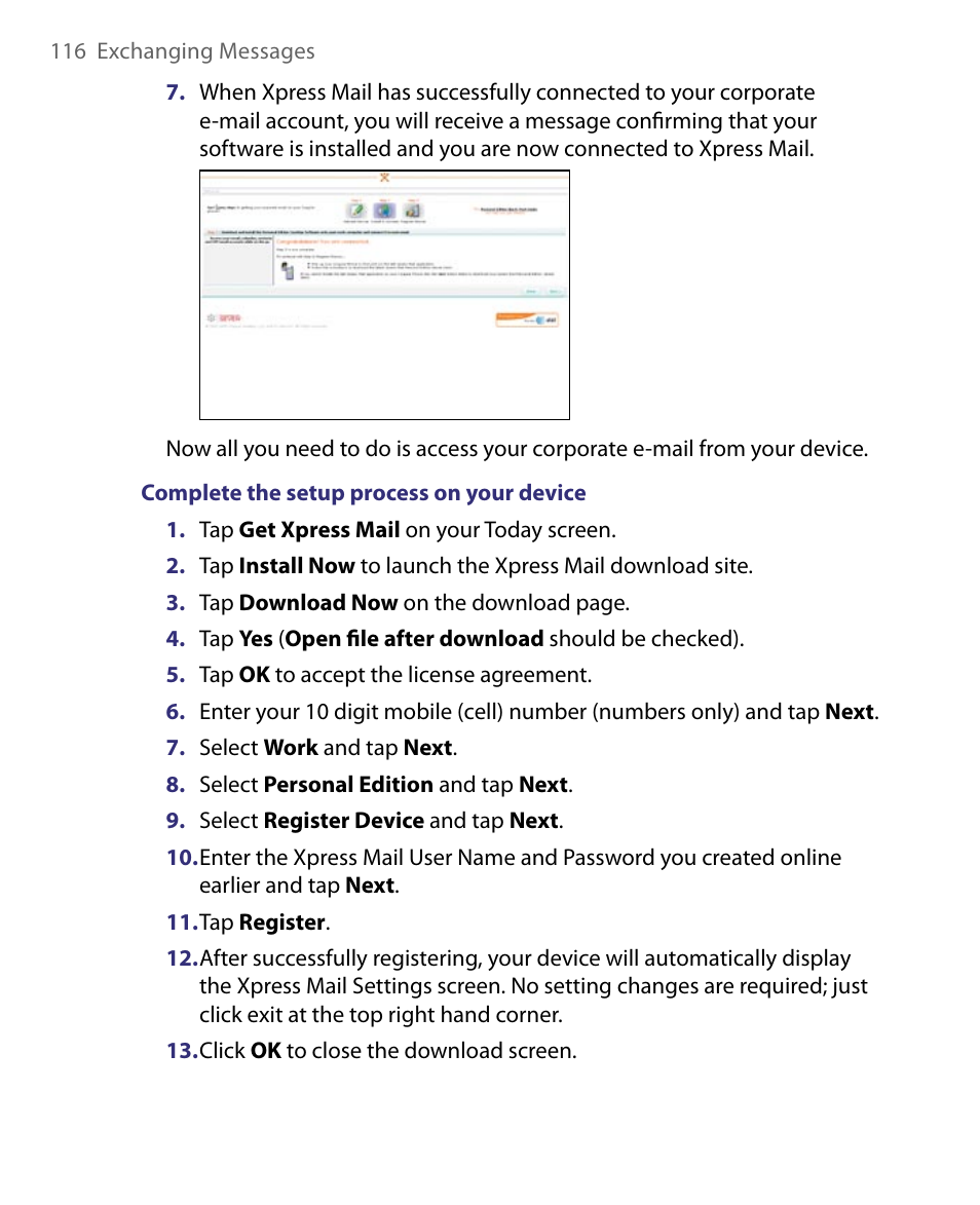 HTC Tilt 8900 User Manual | Page 116 / 240