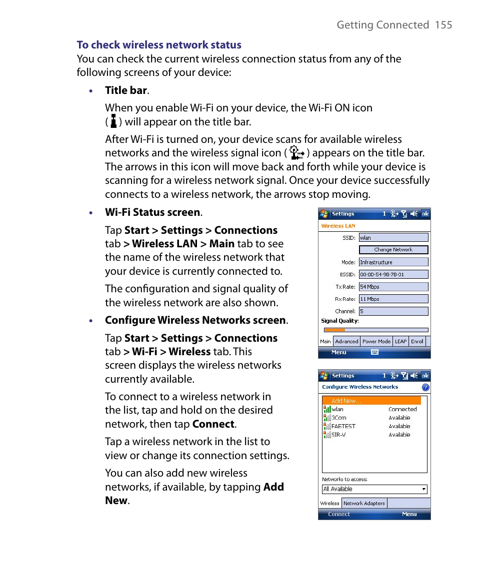 HTC Tilt 8900 User Manual | Page 155 / 240