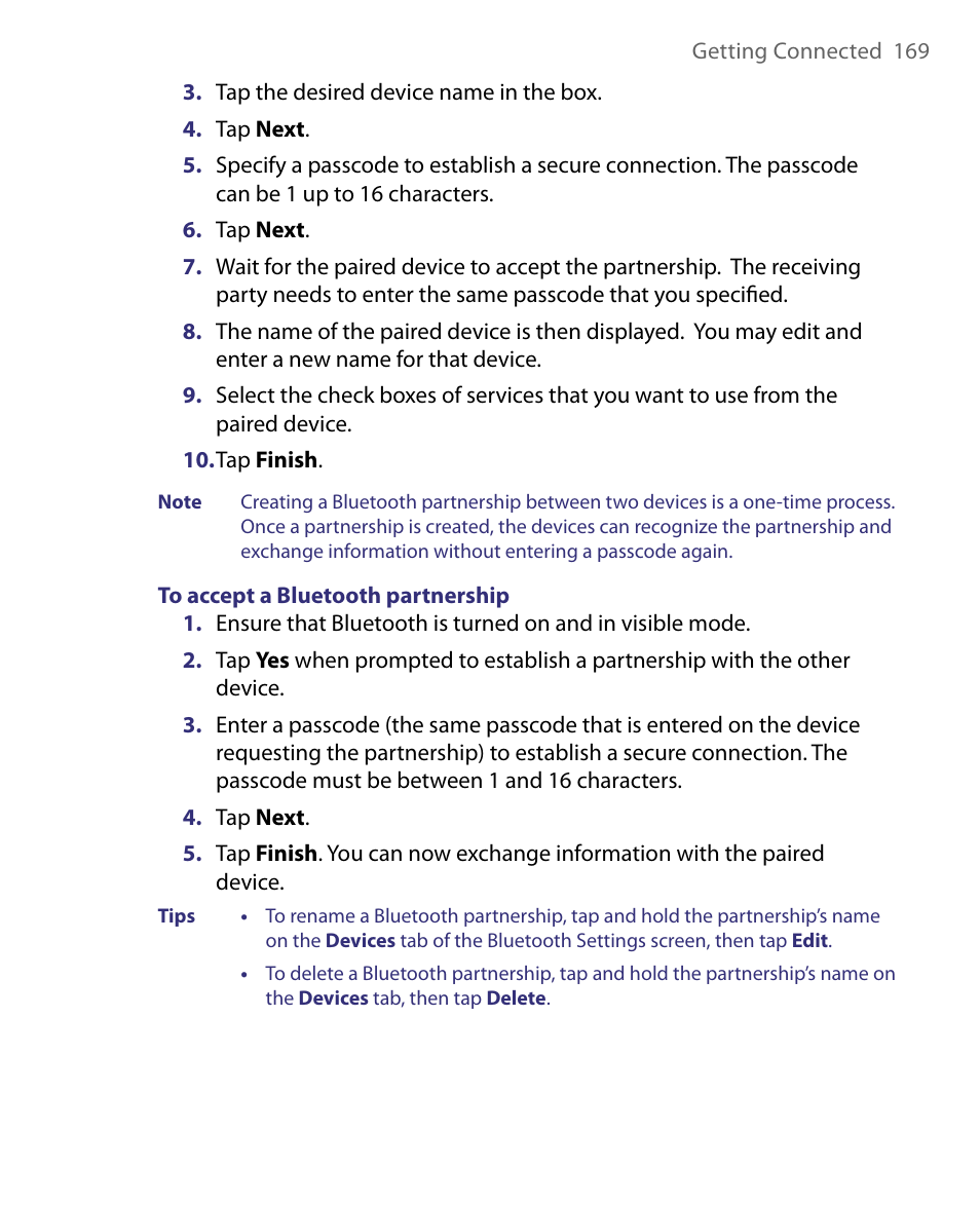 HTC Tilt 8900 User Manual | Page 169 / 240