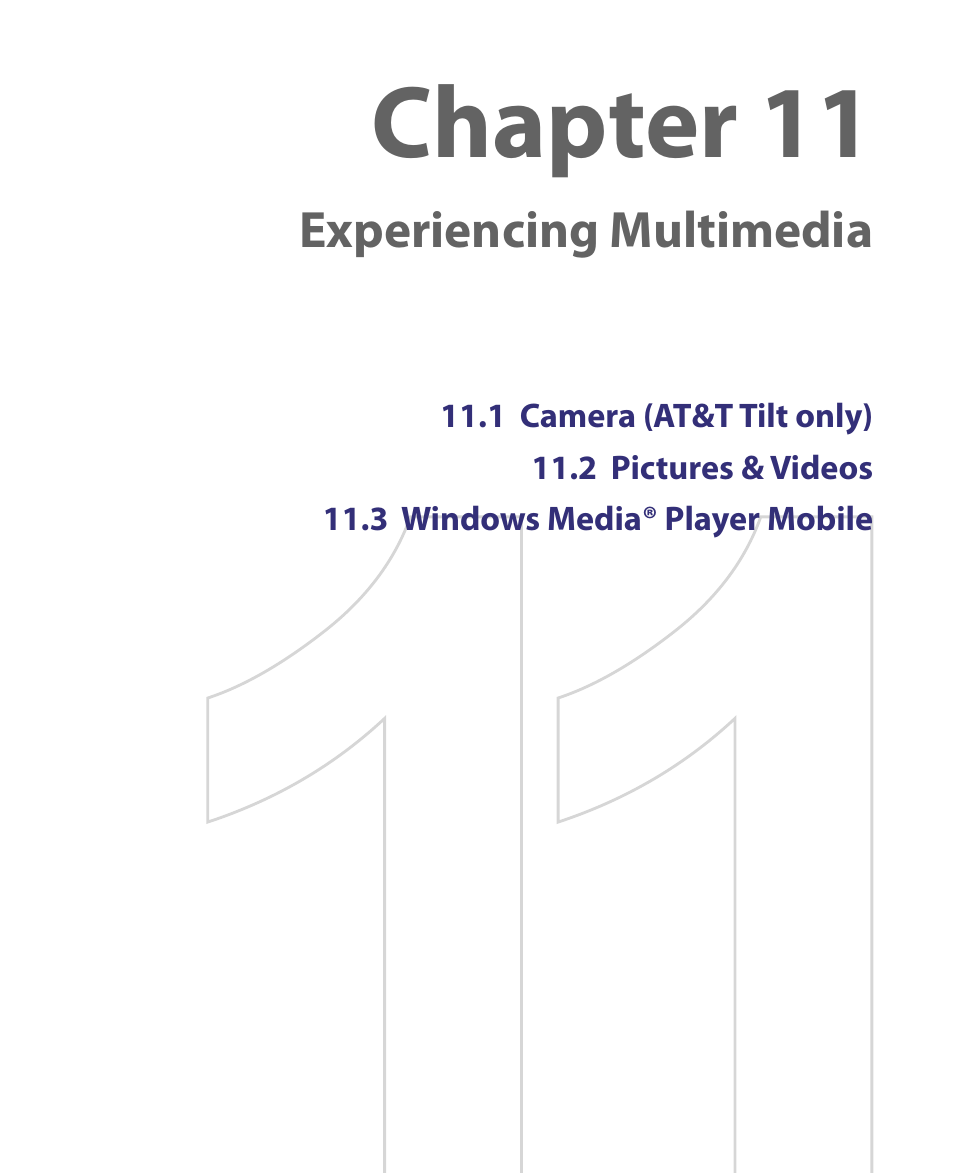 Chapter 11 | HTC Tilt 8900 User Manual | Page 175 / 240