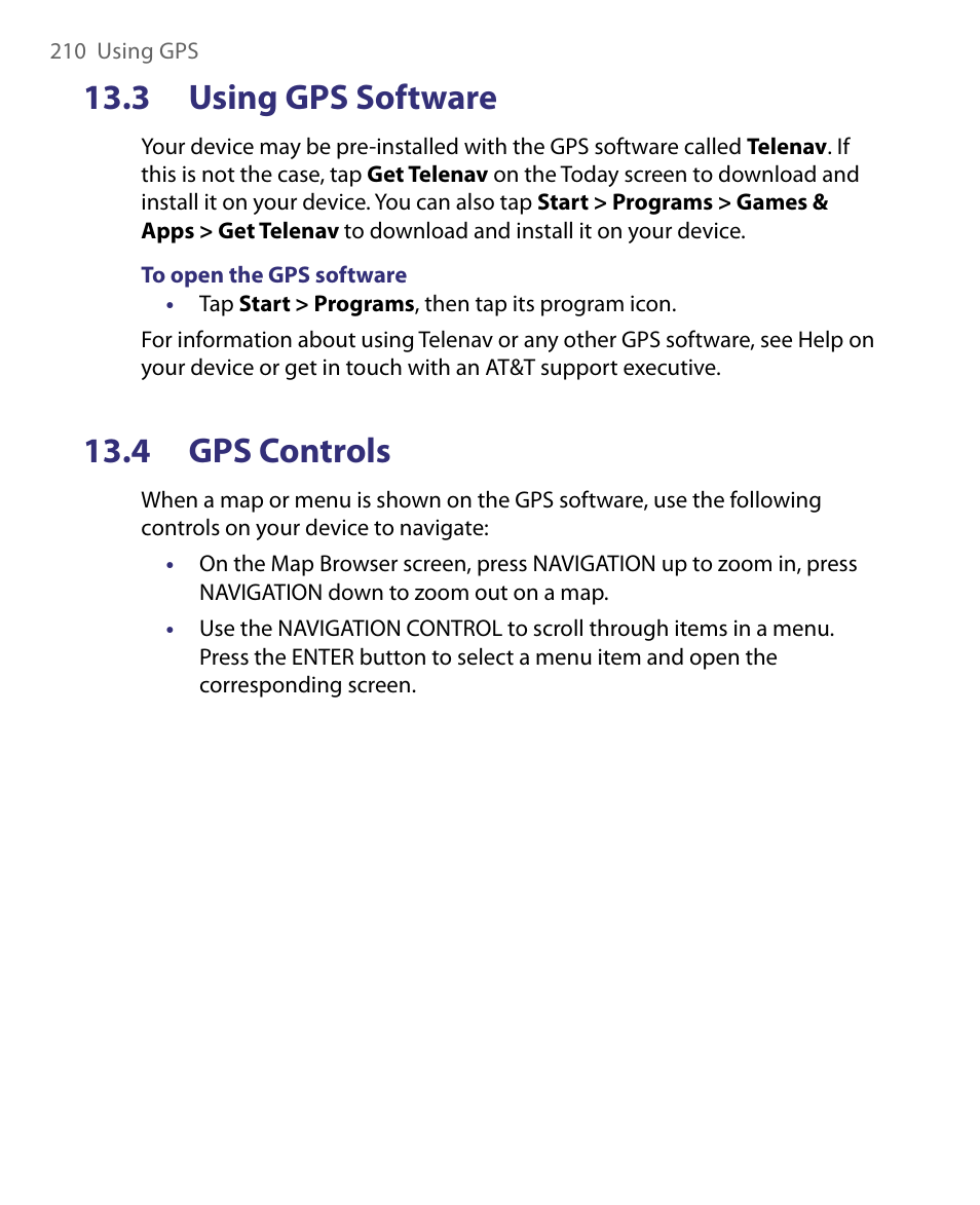 3 using gps software, 4 gps controls | HTC Tilt 8900 User Manual | Page 210 / 240