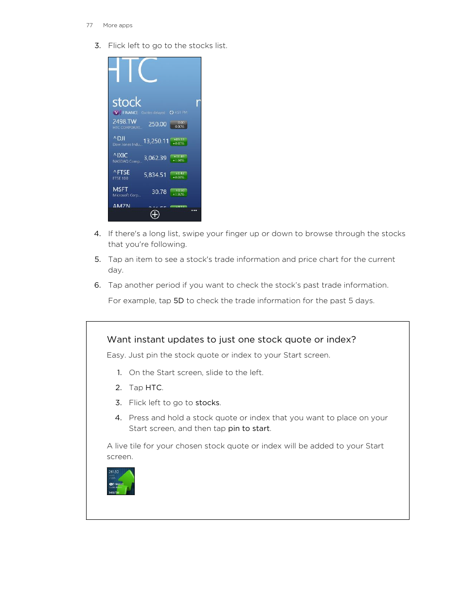 HTC 8X User Manual | Page 77 / 97