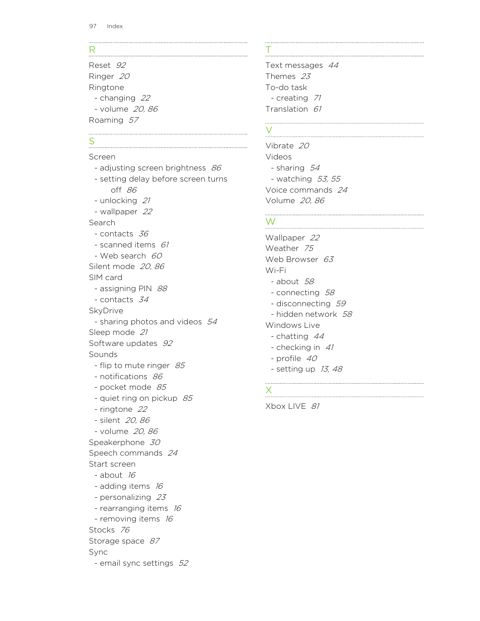 HTC 8X User Manual | Page 97 / 97