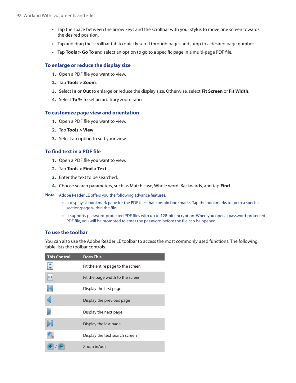 HTC Touch by HTC VOGU100 User Manual | Page 92 / 150