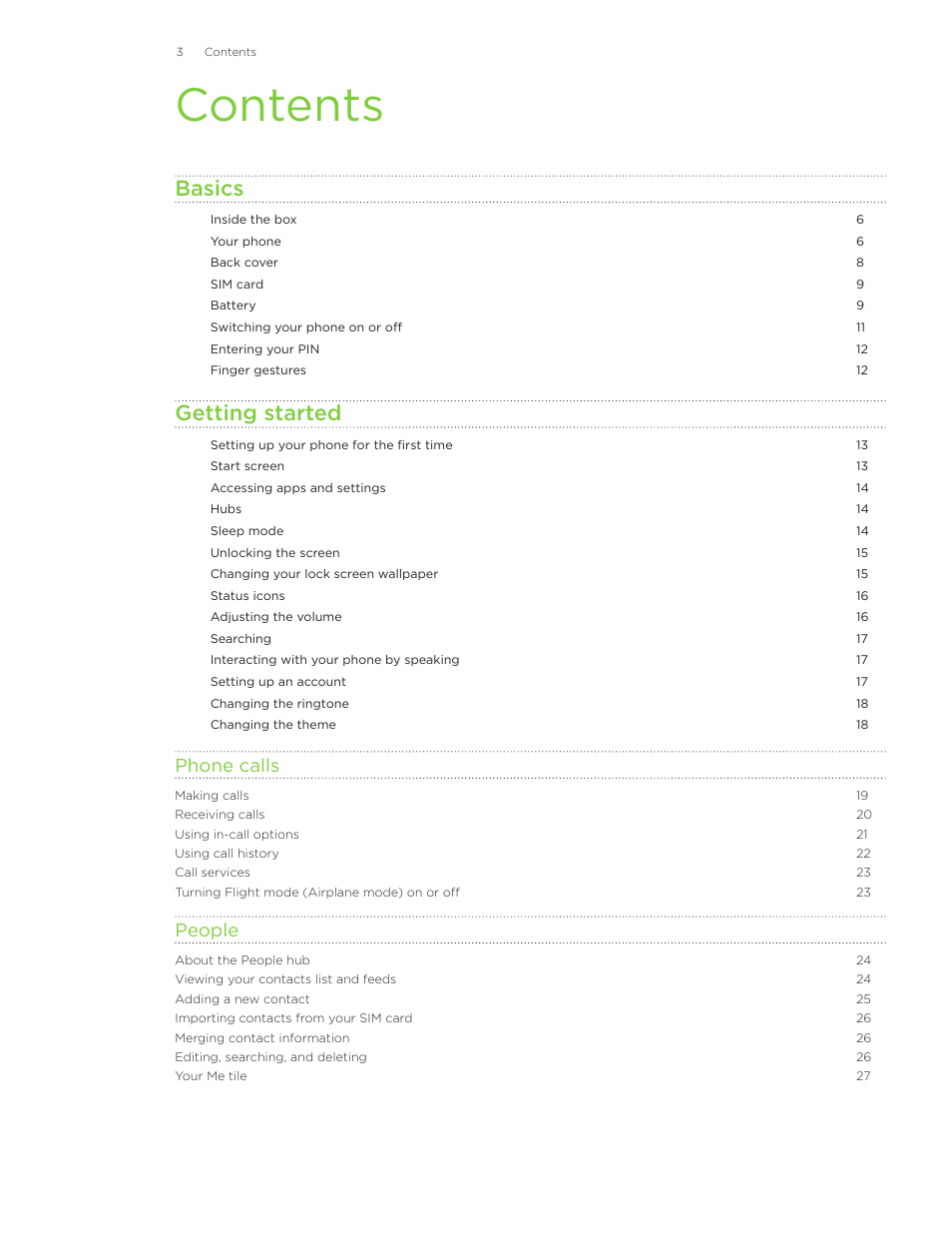 HTC Surround User Manual | Page 3 / 79