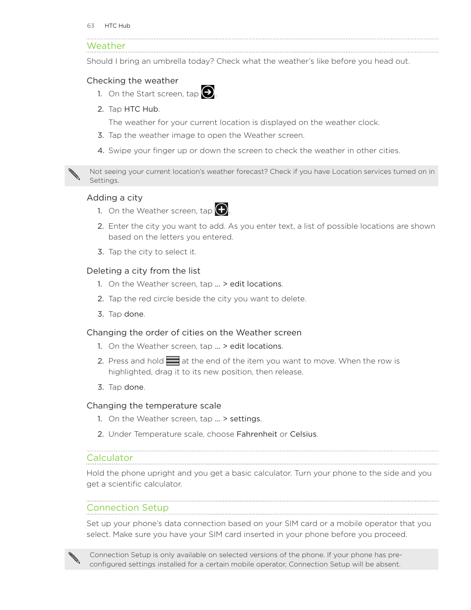 HTC Surround User Manual | Page 63 / 79
