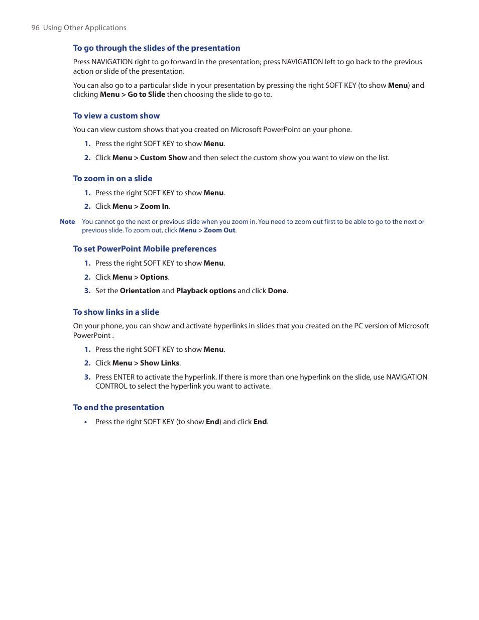 HTC SMT5800 User Manual | Page 96 / 116