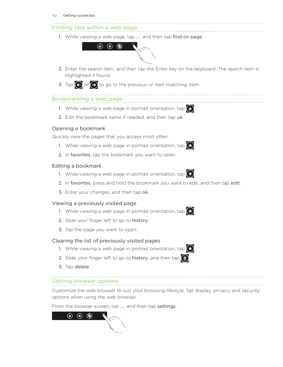 HTC 7 User Manual | Page 42 / 74
