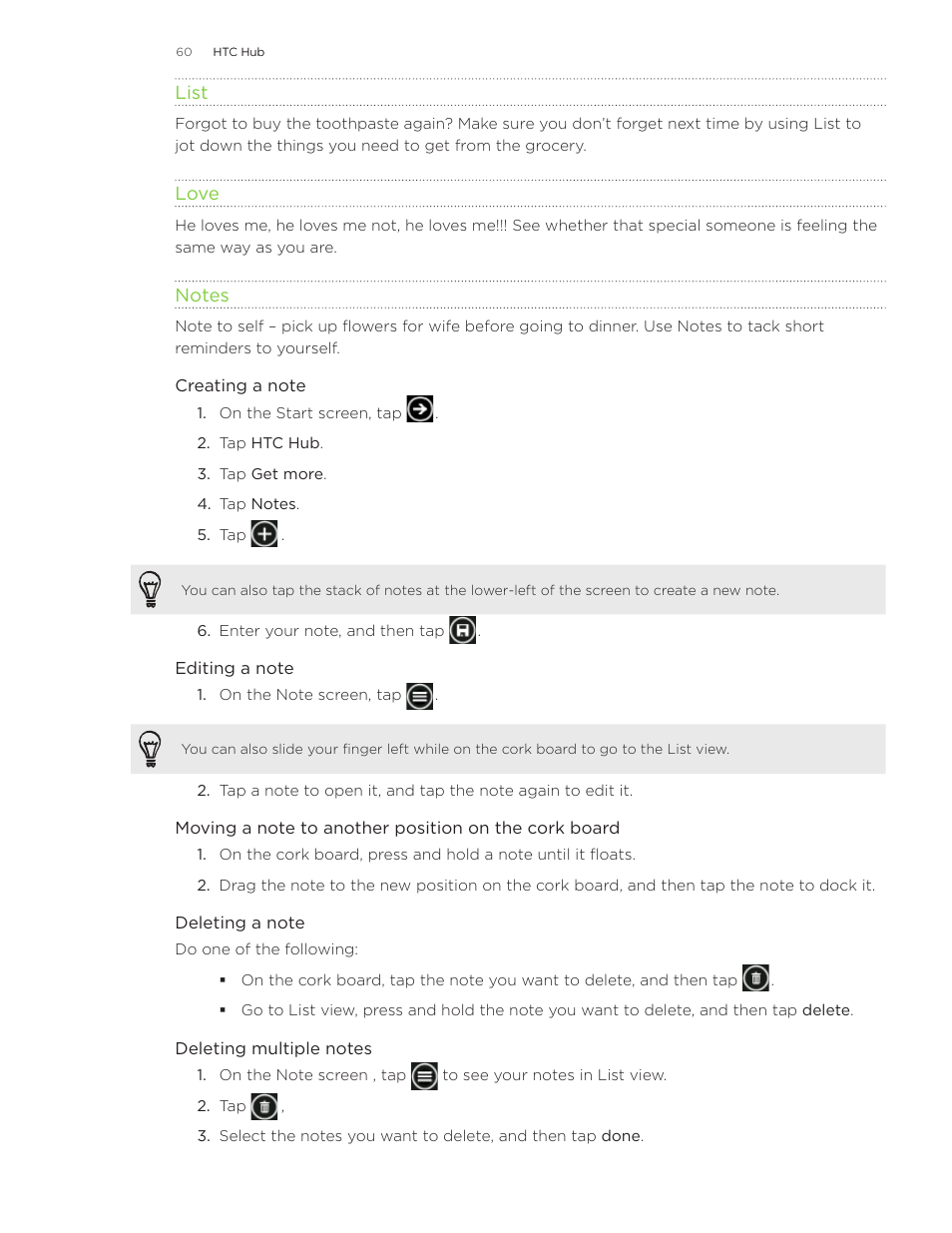 HTC 7 User Manual | Page 60 / 74