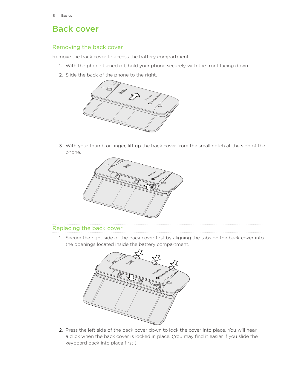 Back cover | HTC 7 User Manual | Page 8 / 74