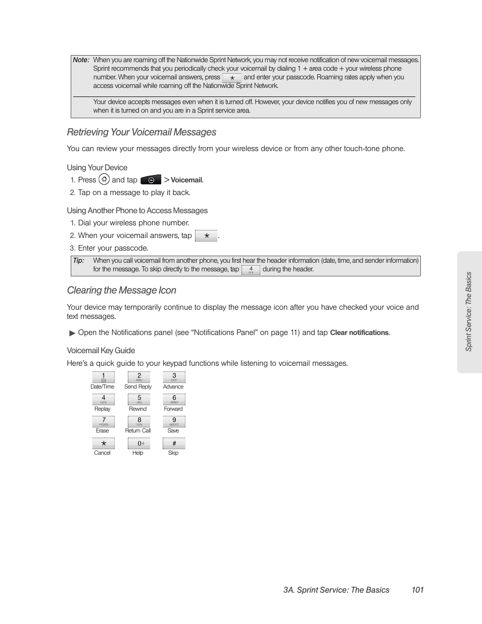 Retrieving your voicemail messages, Clearing the message icon | HTC EVO 4G User Manual | Page 111 / 197