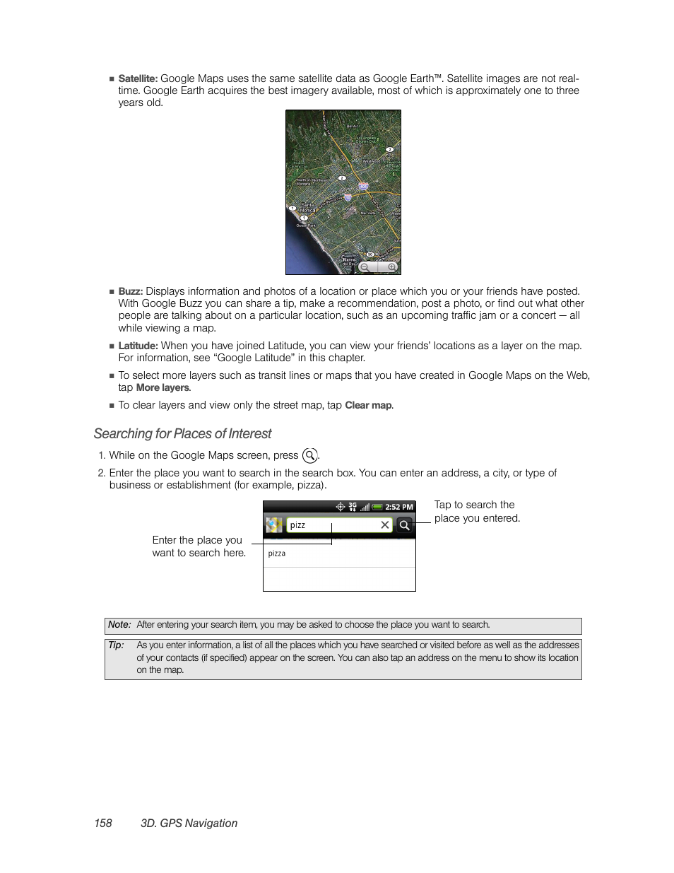 Searching for places of interest | HTC EVO 4G User Manual | Page 168 / 197