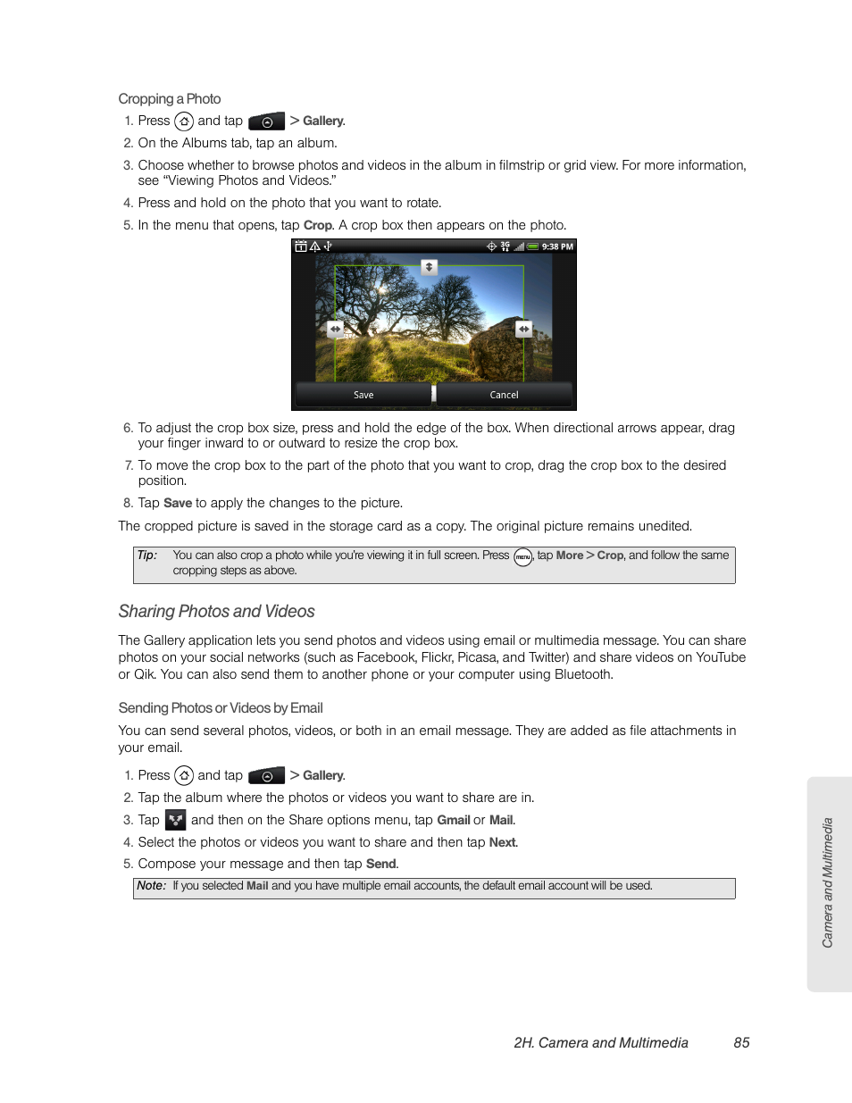 Sharing photos and videos | HTC EVO 4G User Manual | Page 95 / 197