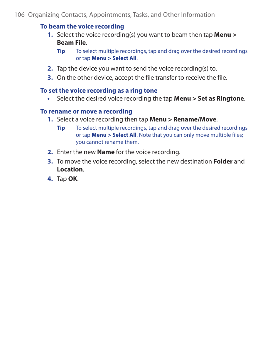 HTC Xda orbit 2 User Manual | Page 106 / 246