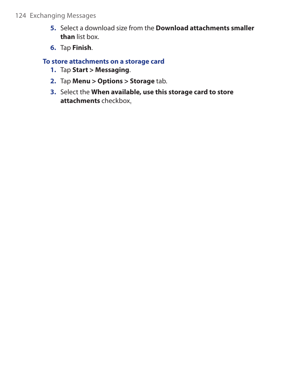 HTC Xda orbit 2 User Manual | Page 124 / 246