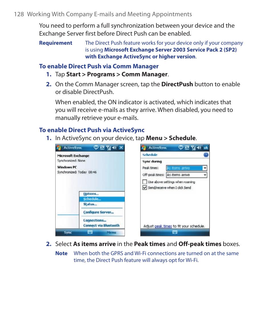 HTC Xda orbit 2 User Manual | Page 128 / 246