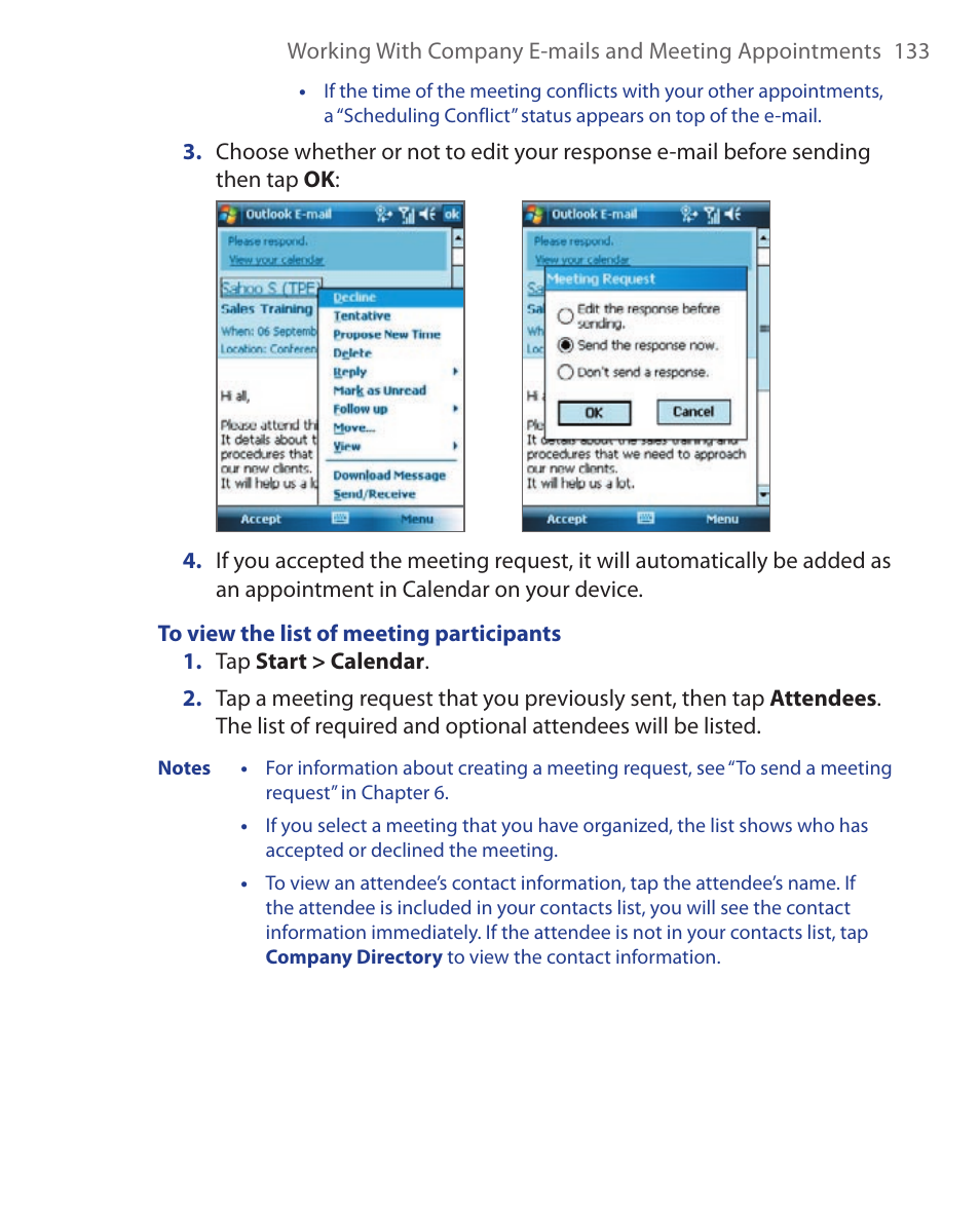 HTC Xda orbit 2 User Manual | Page 133 / 246