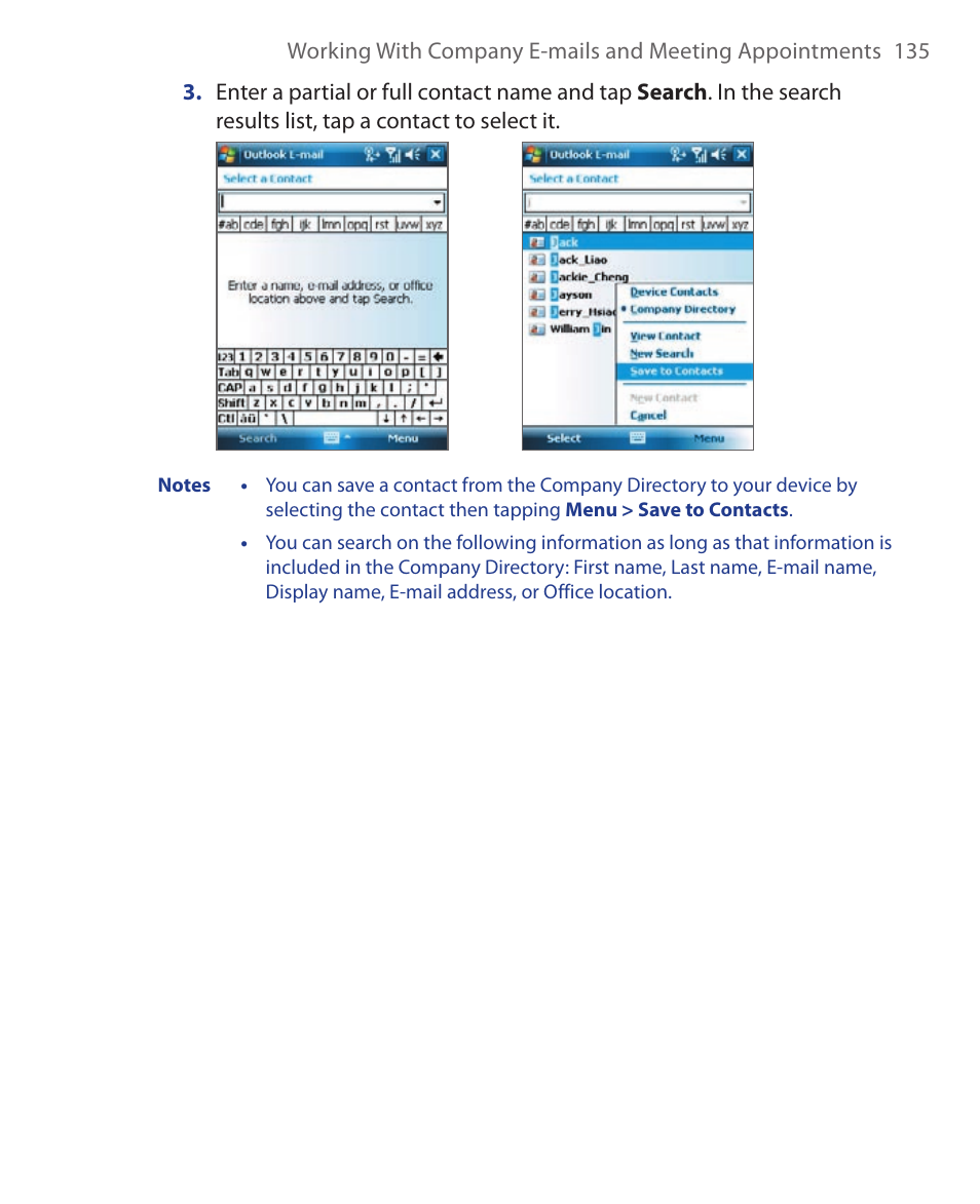 HTC Xda orbit 2 User Manual | Page 135 / 246