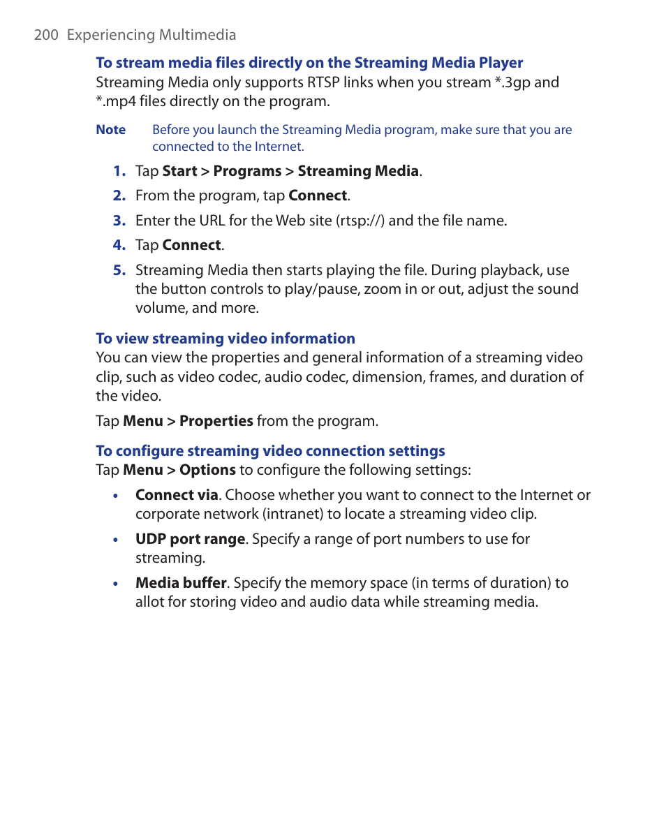 HTC Xda orbit 2 User Manual | Page 200 / 246