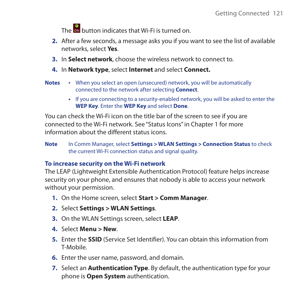 HTC Dash 3G HS S200 User Manual | Page 121 / 192
