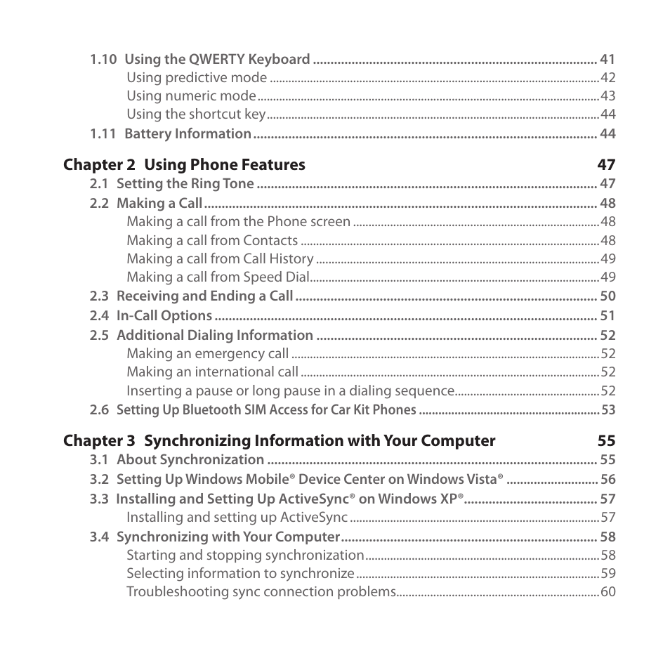 HTC Dash 3G HS S200 User Manual | Page 13 / 192