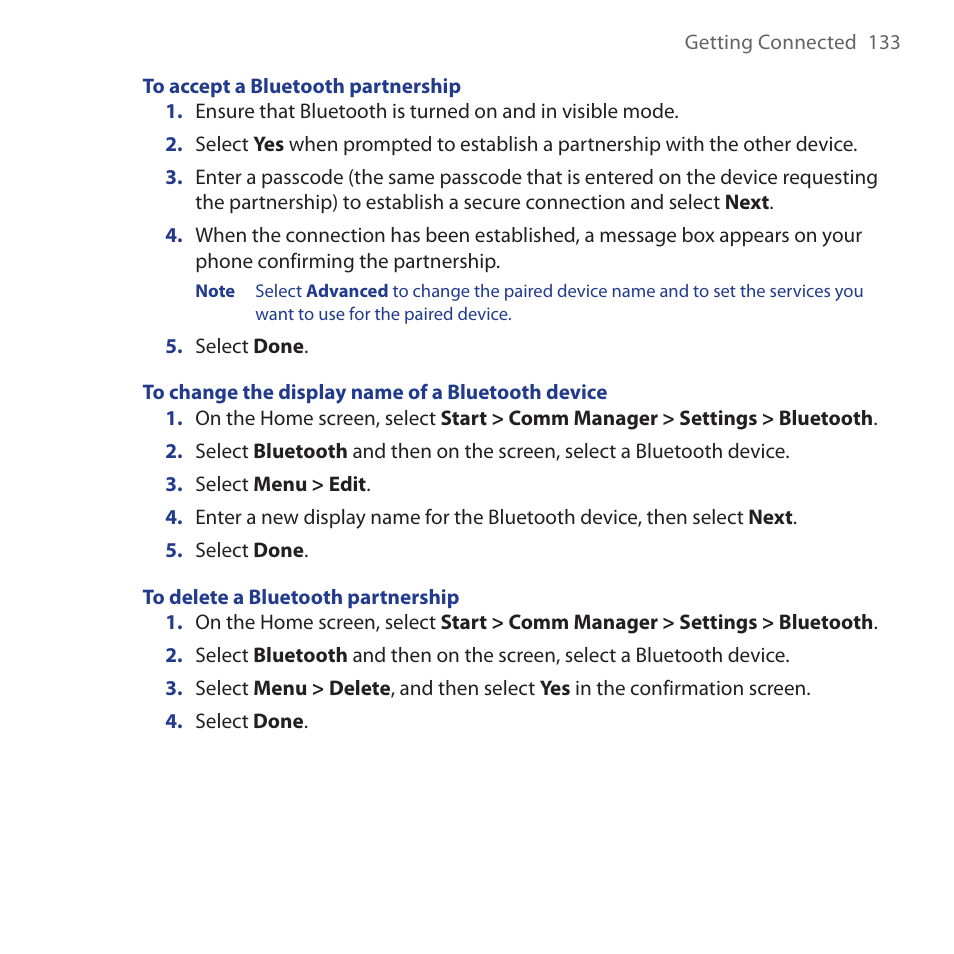 HTC Dash 3G HS S200 User Manual | Page 133 / 192